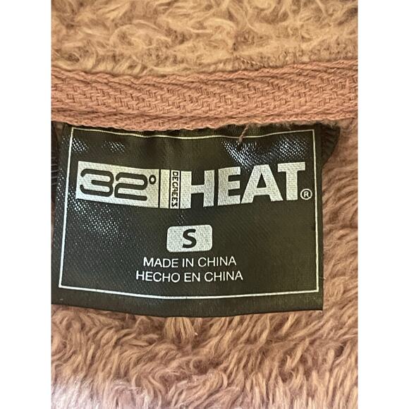 33 Heat Mauve Teddy Cozy Soft Faux Fur Zip Up Jacket Small - Picture 4 of 8